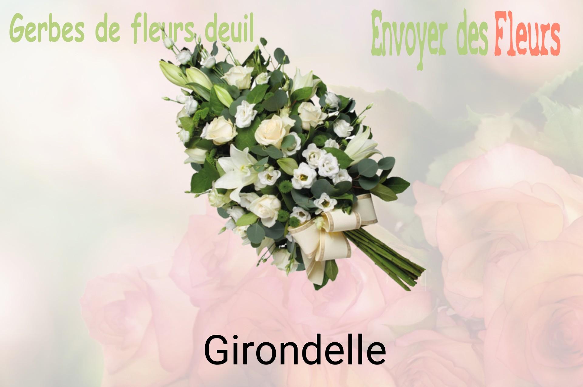 Gerbe de fleurs de deuil livrée à Girondelle
